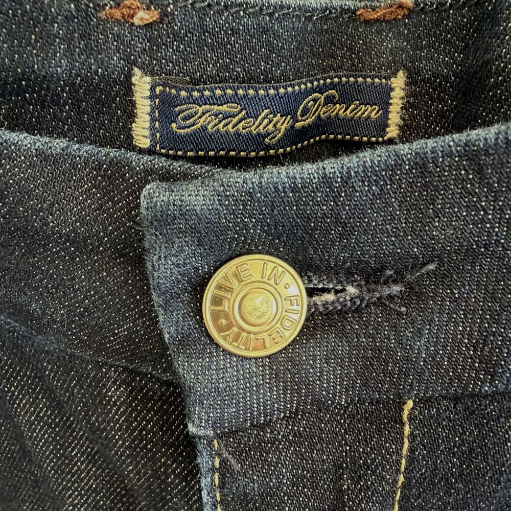 Fidelity Denim Womens 30x31 Houston Viper Dark Wash Stretch Jeans USA Artisan EU - Picture 4 of 16